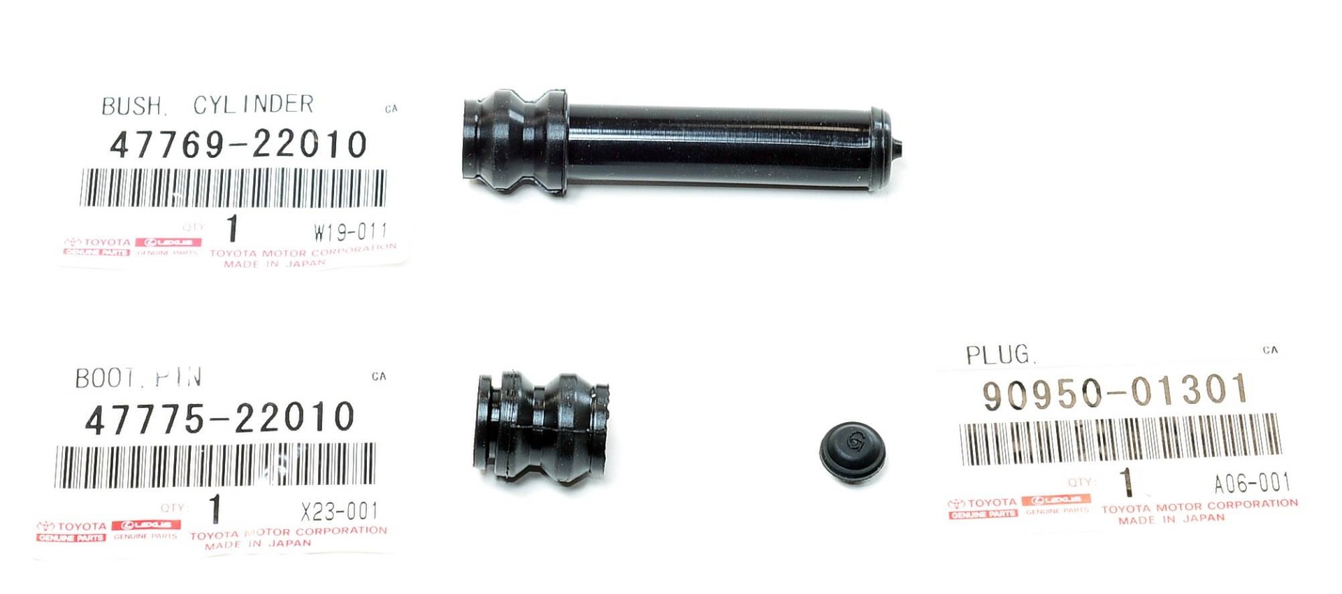 Toyota Rear Brake Caliper Slider Pin Bolt Rubber Boot Kit