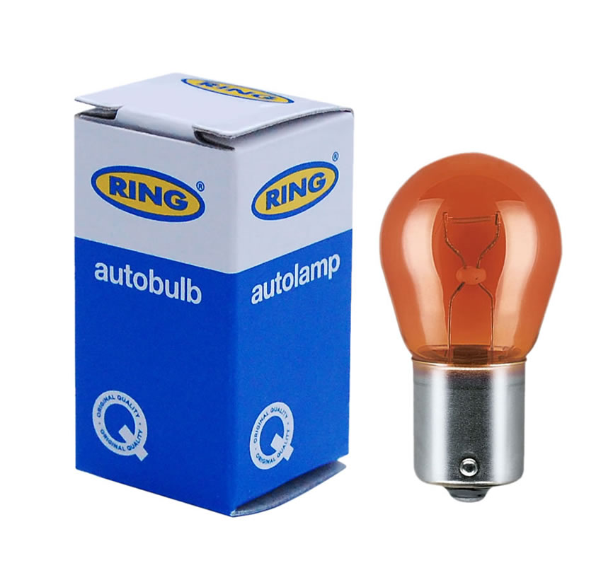 OSRAM - 12V 21W PY21W BAU15s Car Side / Tail Light Bulb Amber (Twin Pack)