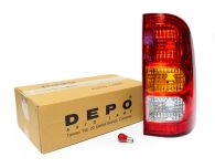 Depo Right Hand Rear Light Assembly (With red bulb for fog lamp)