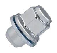 Flat Seat Chrome Wheel Nut with Washer M12x1.5mm