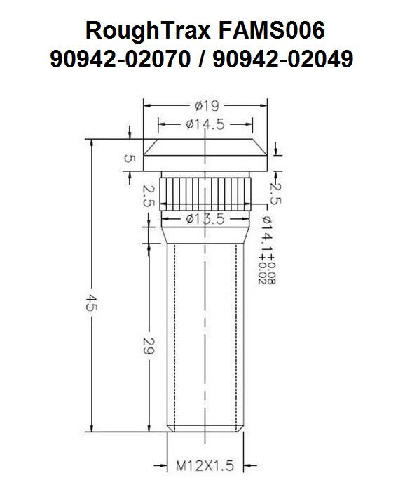 Genuine Toyota Front Wheel Stud